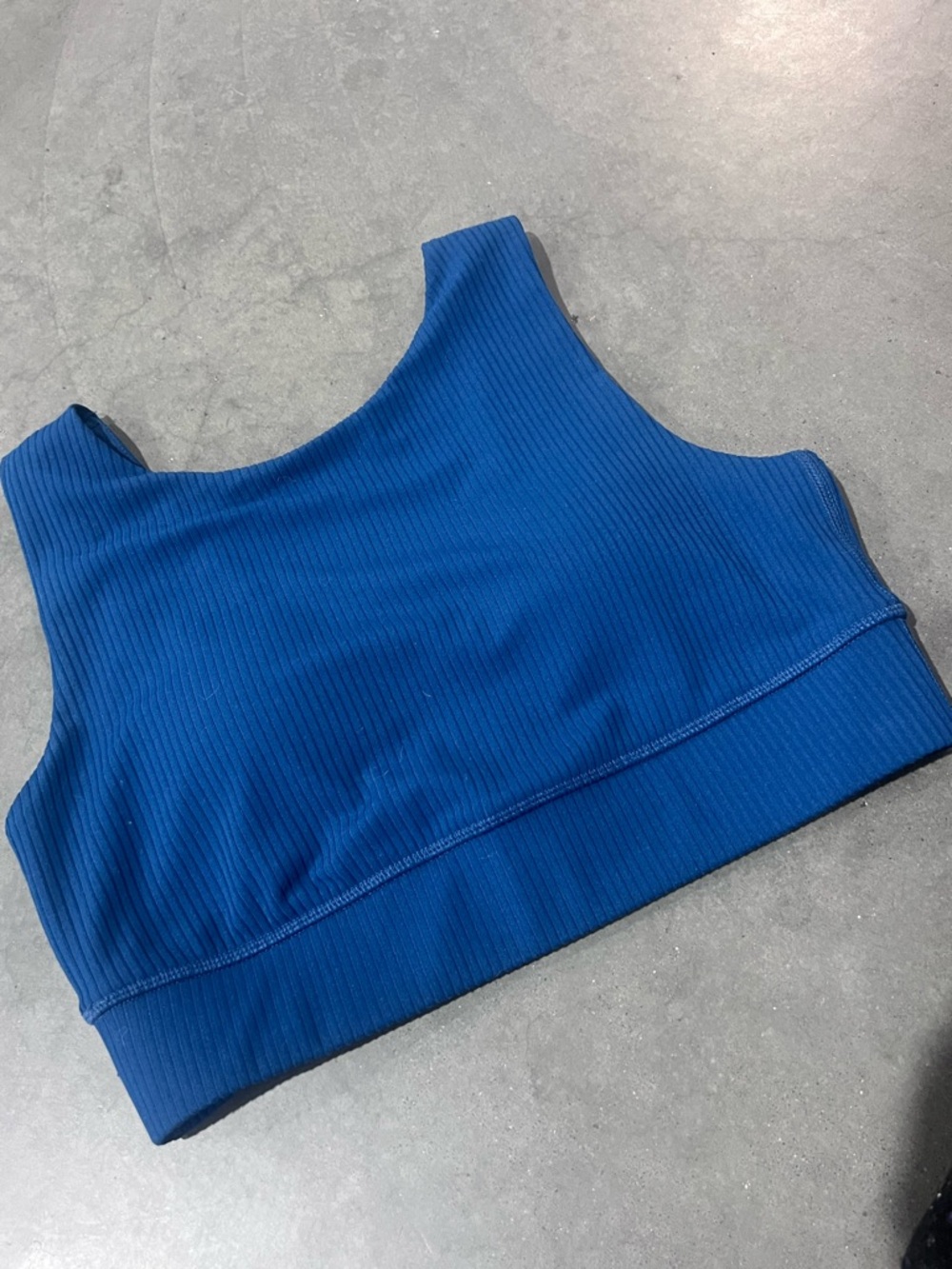 32 Degrees Cool Dark Blue Ribbed Sports Bra